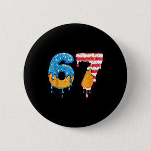 Mason 67 Eis-Drip-Meme Six Seven USA-Flagge Fu Button