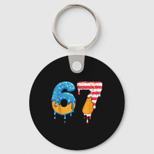 Mason 67 Eis-Drip-Meme Six Seven USA-Flagge Fu Schlüsselanhänger