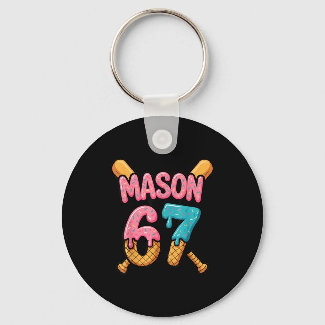 Mason 67 Eiscreme-Tropf-Baseball  Schlüsselanhänger (Vorderseite)