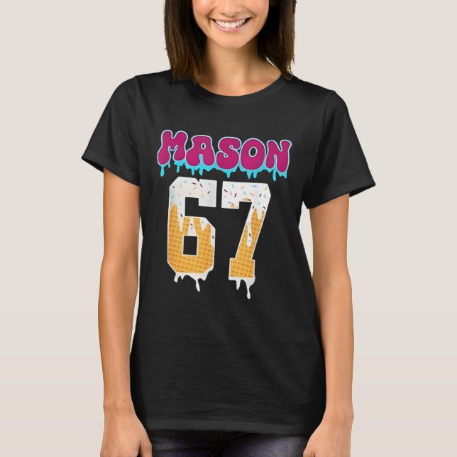Mason 67 Funny Ice Cream Drip Baseball Ice Cream D T-Shirt (Vorderseite)