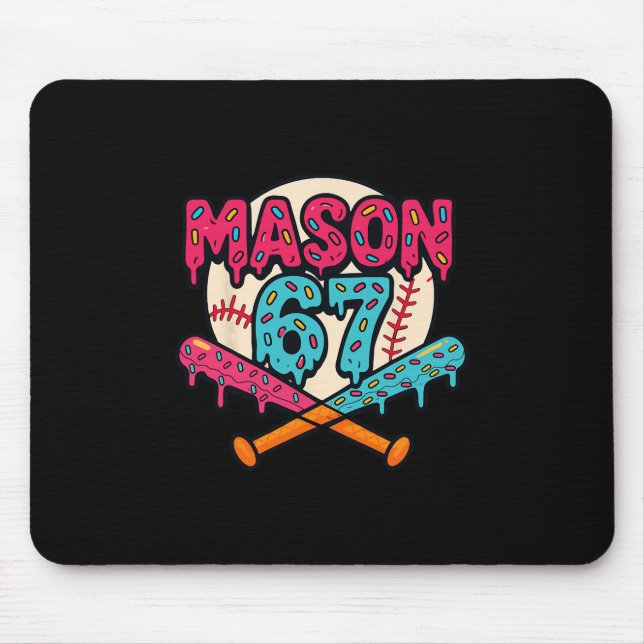 Mason 67 Funny Ice Cream Drip Sell Meme Graphic  Mousepad (Vorne)