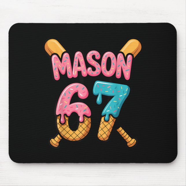 Mason 67 Ice Cream Drip Baseball  Mousepad (Vorne)