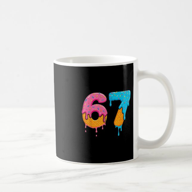 Mason 67 Ice Cream Drip Meme Six Seven  Kaffeetasse (Rechts)