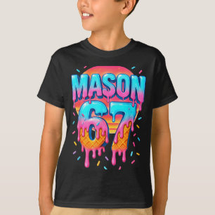 Mason 67 Kostüm Eiscreme Baseball Drip 6 7 Meme  T-Shirt