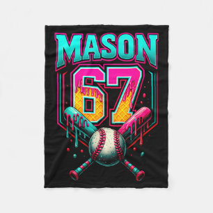 Mason 67 Lustige Eiscreme-Tropf Baseball Eiscreme Fleecedecke