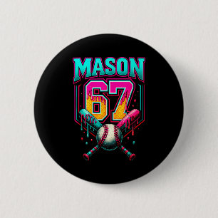 Mason 67 Lustige Eiscreme-Tropfen Baseball Eiscrem Button