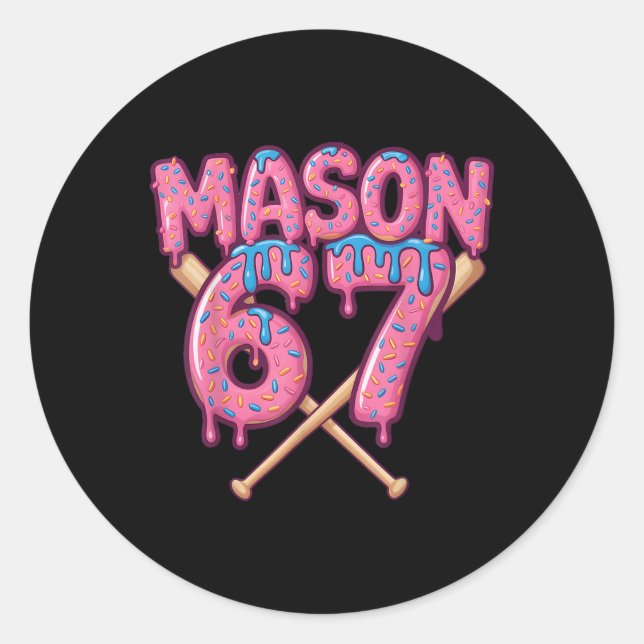 Mason 67 Lustiger Eis-Drip Bysebyll Meme  Runder Aufkleber (Vorderseite)