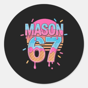 Mason 67 Meme Eis Bysebyll Tropf  Runder Aufkleber