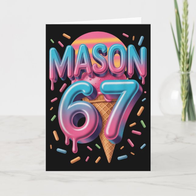 Mason 67 Meme Eiscreme Bysebyll Drip _1  Karte (Vorderseite)