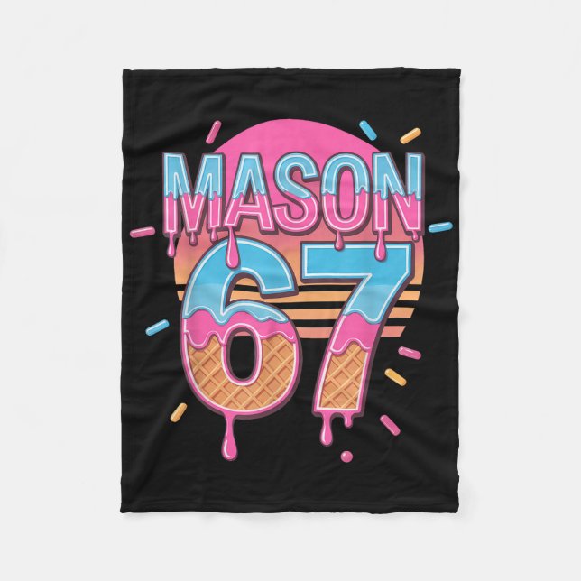 Mason 67 Meme Eiscreme Bysebyll Drip  Fleecedecke (Vorderseite)