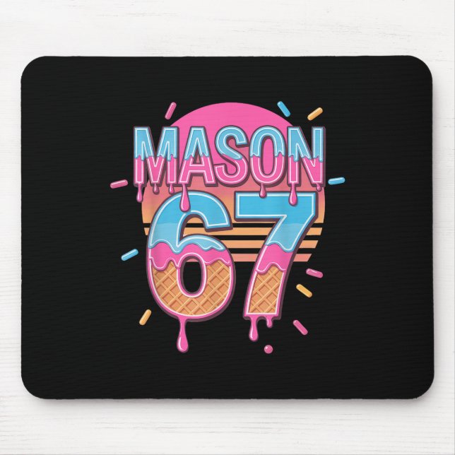 Mason 67 Meme Ice Cream Bysebyll Drip  Mousepad (Vorne)