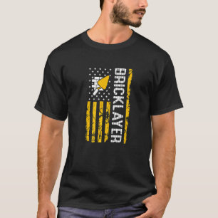 Mason Bricklayer Flag Mauerwerk Bricklay Construl T-Shirt