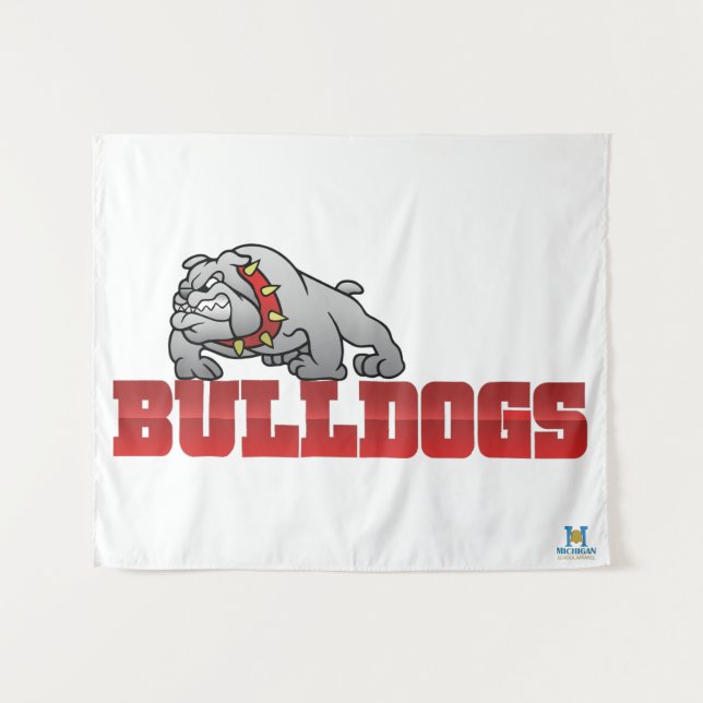 Mason Bulldogs #8 Wandteppich (Vorderseite (Horizontal))