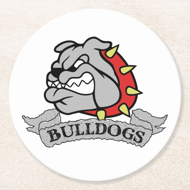 Mason Bulldogs Runder Pappuntersetzer (Vorderseite)