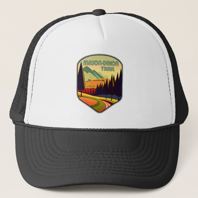 Mason-Dixon-Trail-Farben Truckerkappe (Vorderseite)