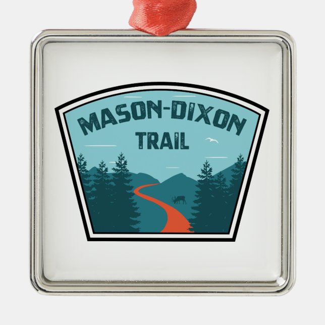 Mason-Dixon Trail Ornament Aus Metall (Vorne)