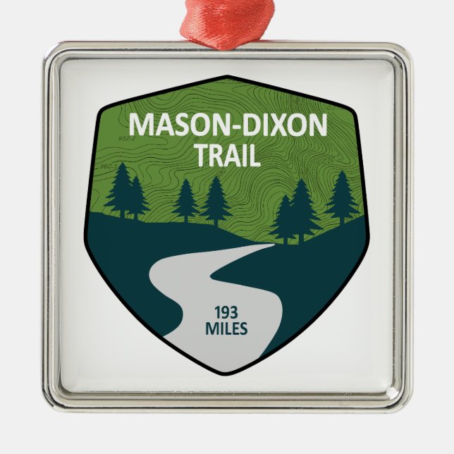 Mason-Dixon Trail Ornament Aus Metall (Vorne)
