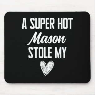 Mason Freundin Freund Herz gestohlen Grafik Kunst Mousepad