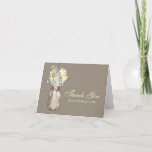 Mason-Glas gefüllt mit Wildblumen Dankeskarte