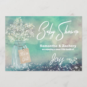 *~* Mason Jar Baby-Baby-Babydusche Rustikal Einladung