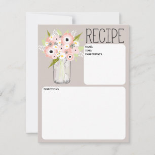 Mason Jar Blume Rezept Card