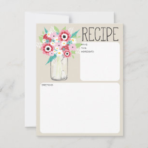 Mason Jar Blume Rezept Card