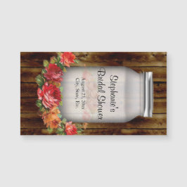 Mason Jar Blume Wreath Brautparty Magnetkarte
