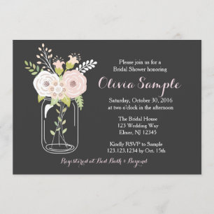 Mason Jar Bridal Dusche Einladung