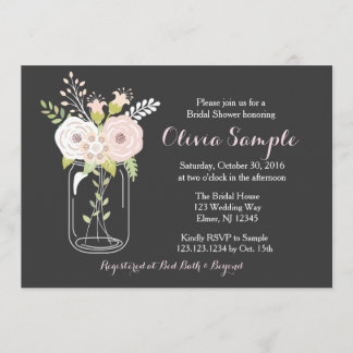 Mason Jar Bridal Dusche Einladung