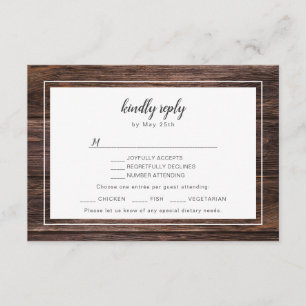Mason jar burgundy Hochzeit RSVP + Entree choice