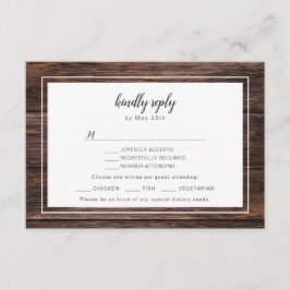 Mason jar burgundy Hochzeit RSVP + Entree choice Karte