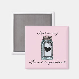 Mason Jar Canning Liebe ist mein geheimer Bestandt Magnet