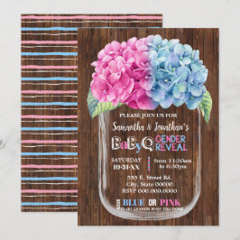 Mason Jar Country Chic Genie offenbaren rosa oder  Einladung
