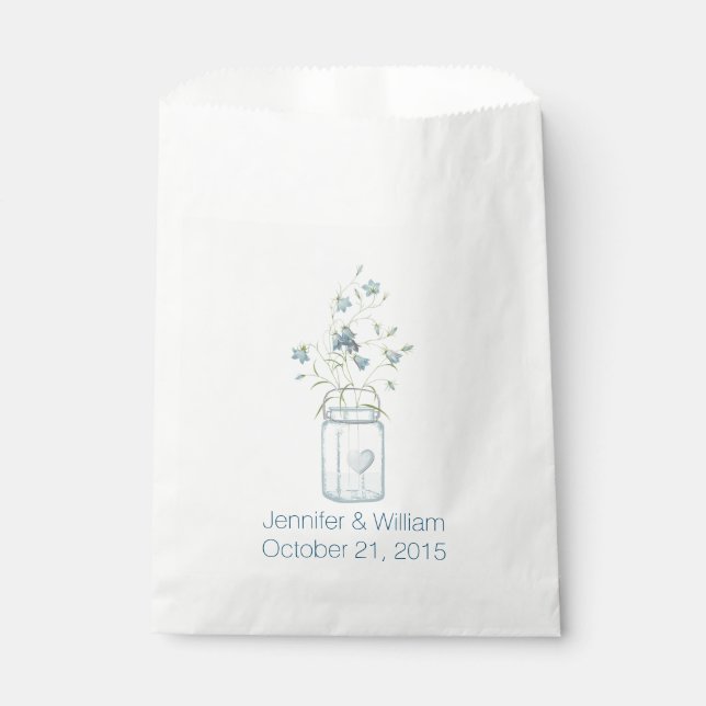 Mason Jar Custom Wedding Favor Bag Geschenktütchen (Vorderseite)