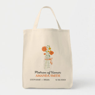 Mason Jar Custom Wedding Party Tote Bag (Korallen) Tragetasche