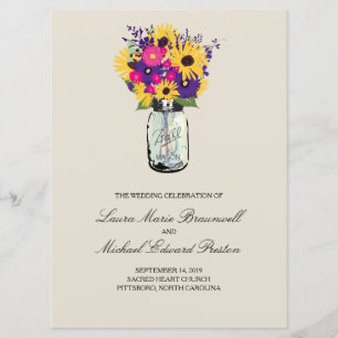 Mason Jar Daisies und Sonnenblumen Programm