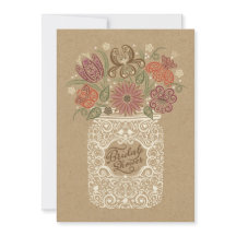 Mason Jar Fall Bridal Dusche Einladung