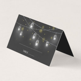 Mason Jar Fireflies Chalkboard Wedding Platzkarte