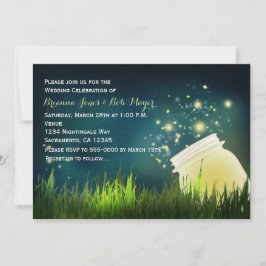Mason Jar & Fireflies Night Wedding Einladung