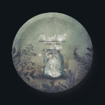 Mason Jar Fireflies Rustic Woodland Wedding Pappteller<br><div class="desc">Zauberhafte Glaskerzenleuchten rustikale Teller für Hochzeitspapiere aus Holz</div>