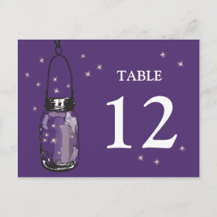 Mason Jar & Firefrefly Table Card Postkarte