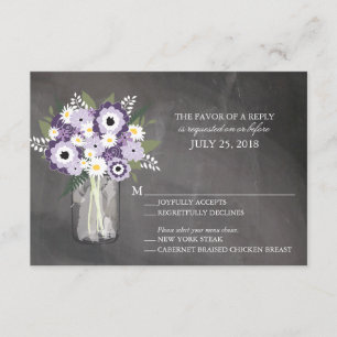 Mason Jar Floral UAWG RSVP Karte
