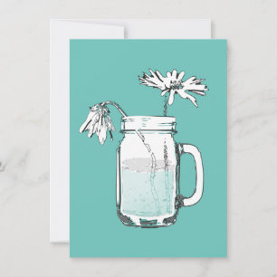 Mason-Jar-Gänseblümchen Einladung