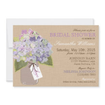 Mason Jar Hydrangea Rustikales Brautparty