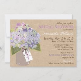 Mason Jar Hydrangea Rustikales Brautparty Einladung