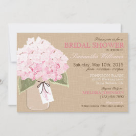 Mason Jar Hydrangea Rustikales Brautparty Einladung