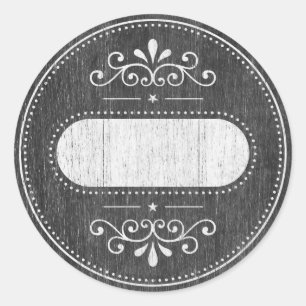 Mason Jar Label - Chalkboard-Reihe Runder Aufkleber