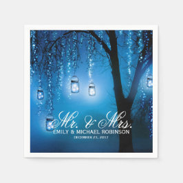 Mason Jar Lichter Baum rustikale Hochzeit Serviette