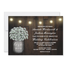 Mason Jar Lights Babys Atemberaubende Einladungen