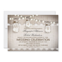 Mason Jar Lights - Burlap Lace Rustikale Hochzeit